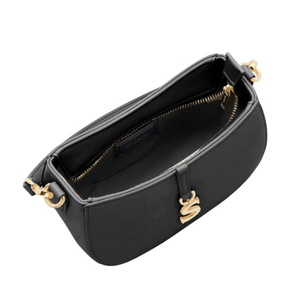 S-Pendant Crescent Crossbody Bag