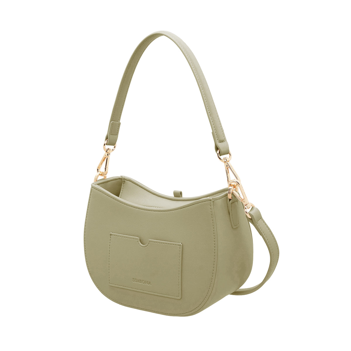 S-Pendant Crescent Crossbody Bag